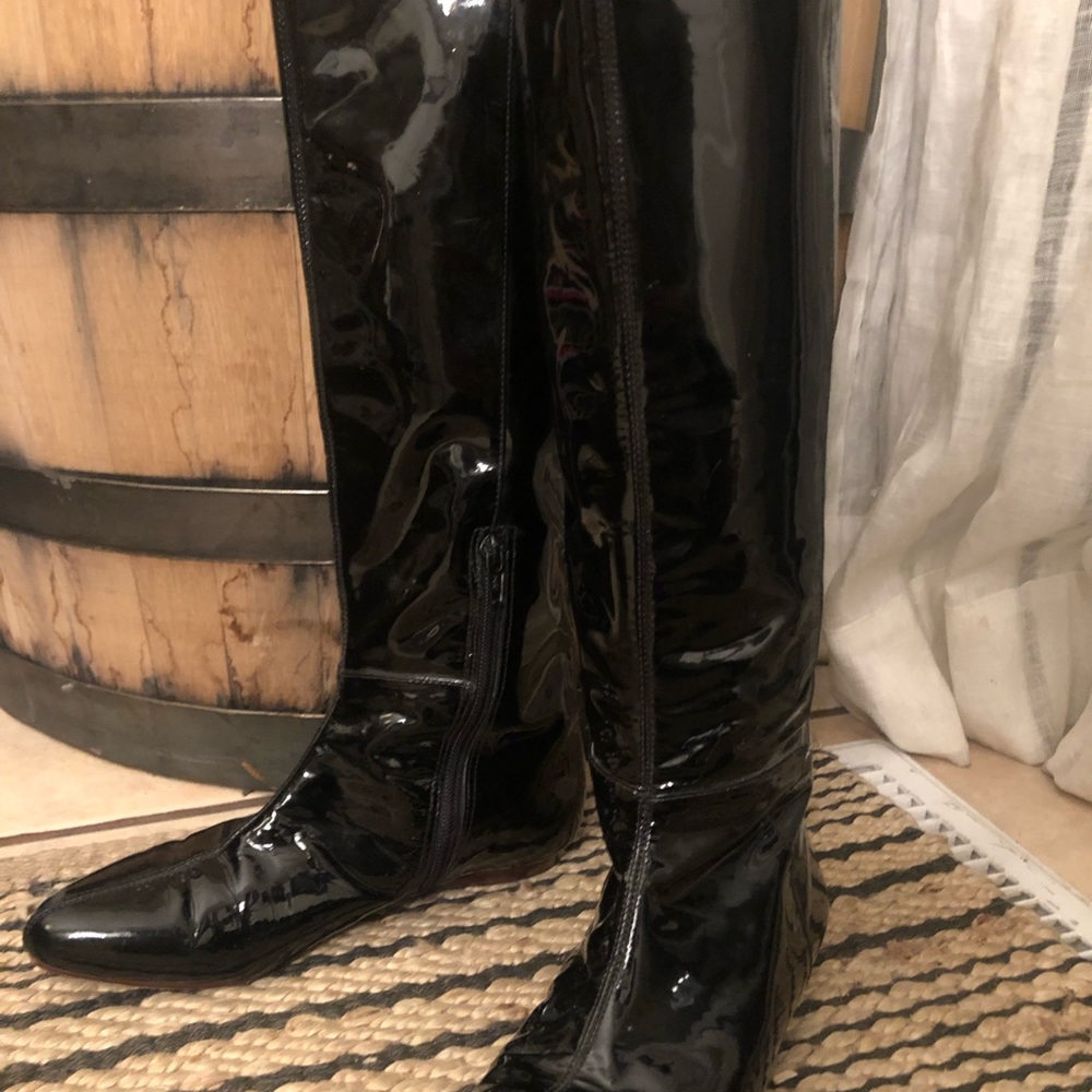 BCBG MaxAzria  Patent Leather Boots sz 6 / 36